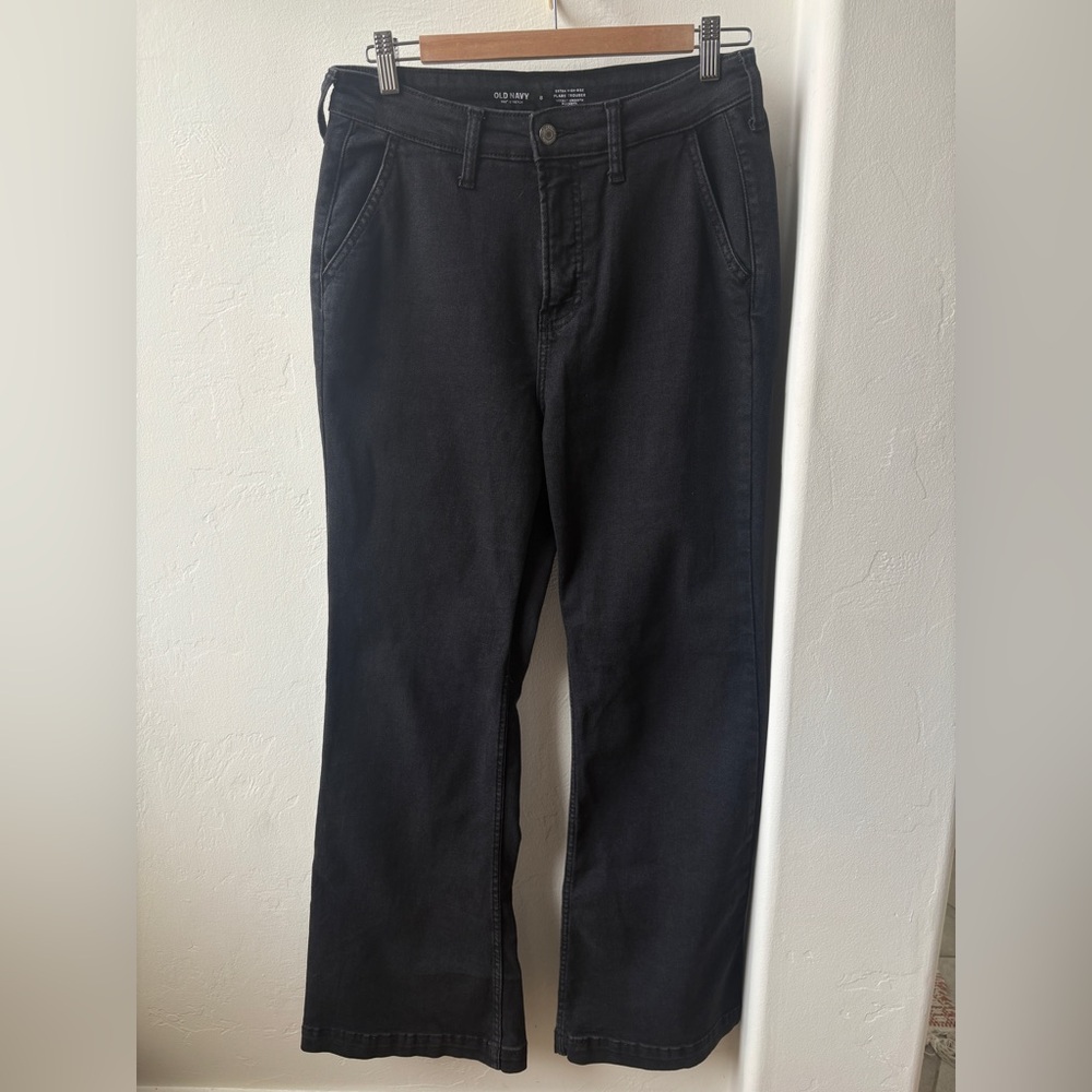 Old Navy High-Rise Straight Black Jeans